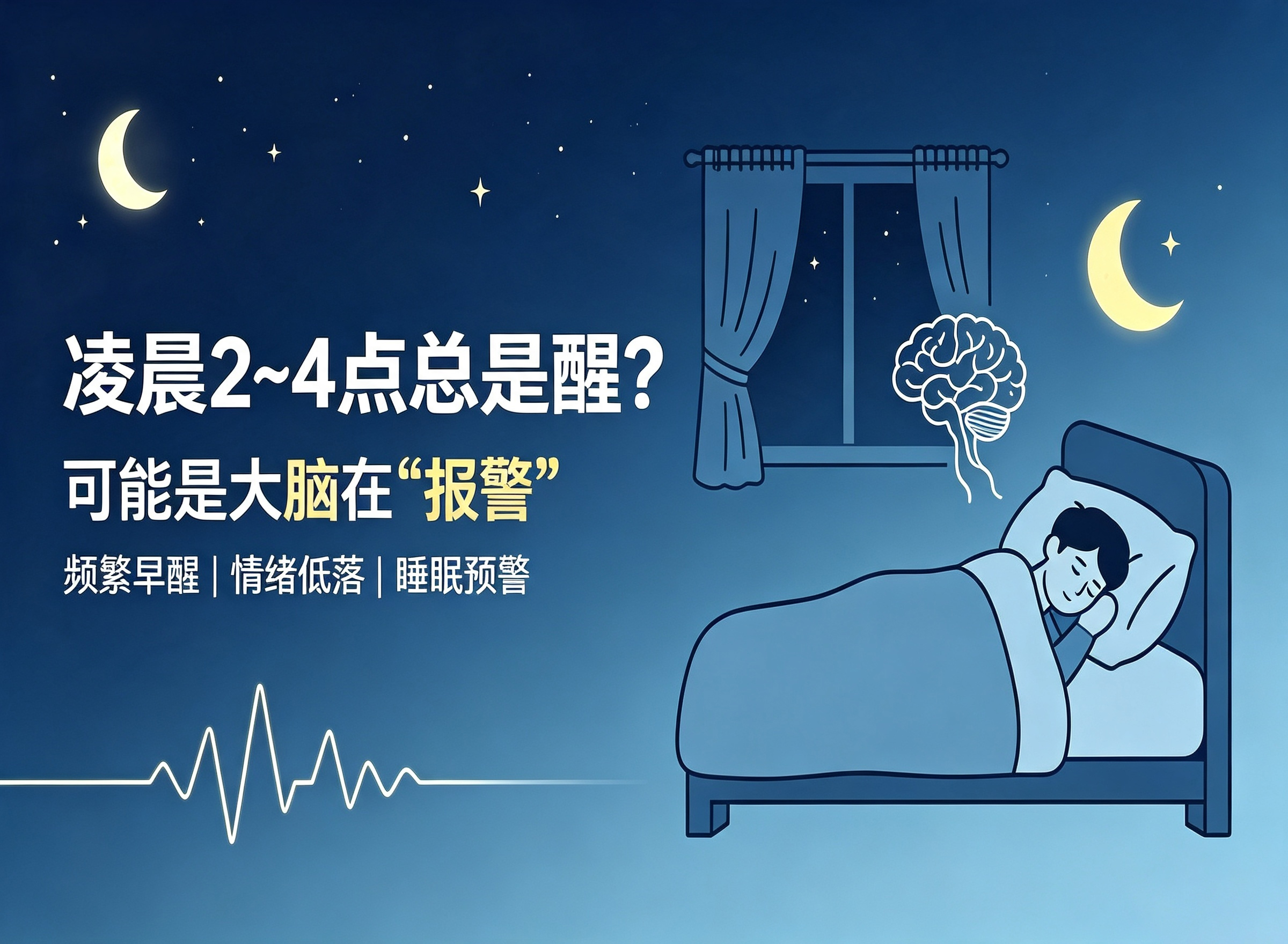 凌晨 2~4 点总是醒？可能是大脑在 “报警”！出现这些症状千万别硬扛